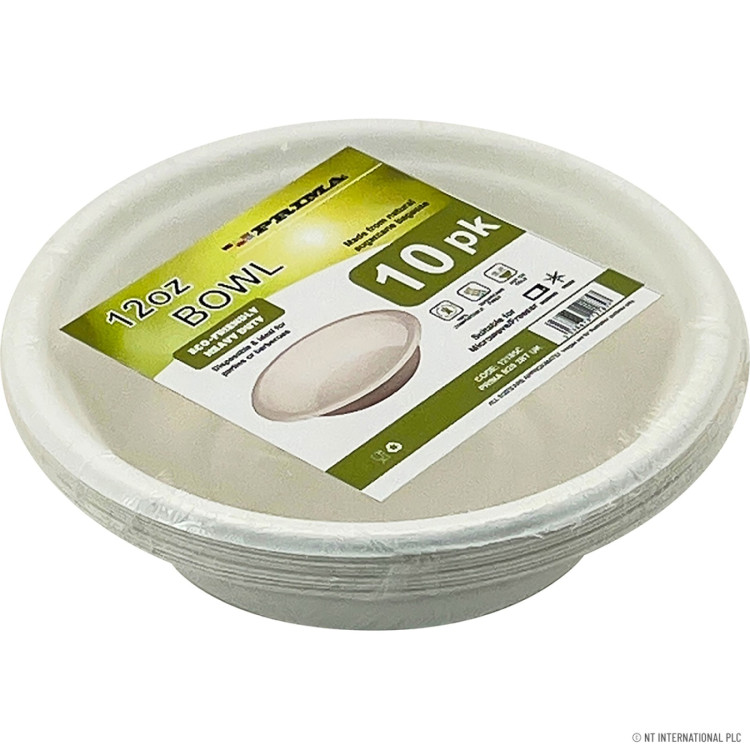 Prima Bagasse Tableware (12oz Bowl) Pk10