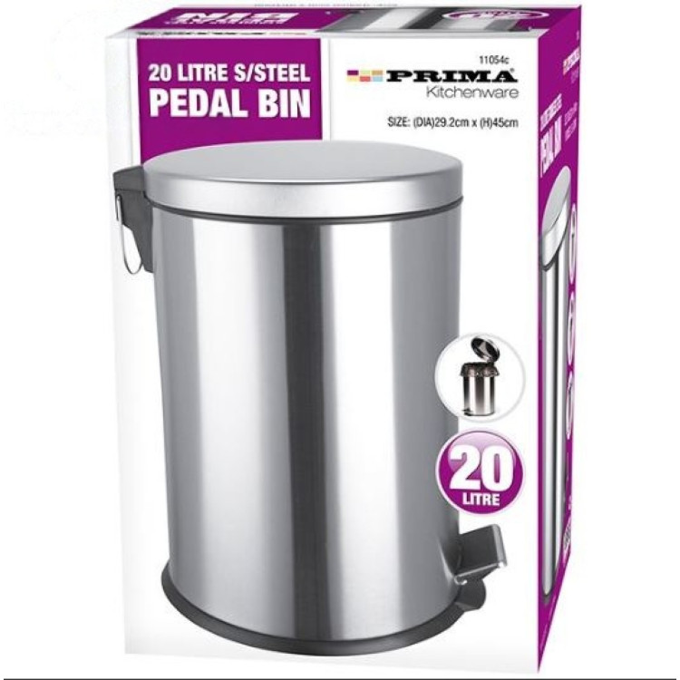 Prima Prima Stainless Steel Pedal Bin 20 L
