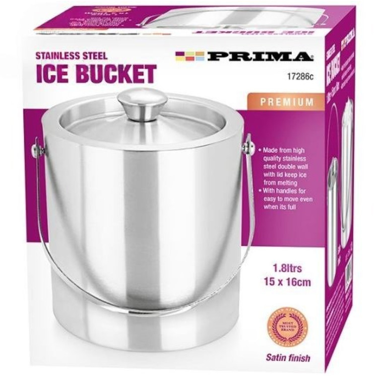 Prima Stainless Steel Ice Bucket 1.8l