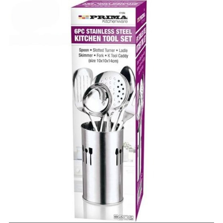 Prima Stainless Steel Kitchen Utensil Tool Set 6pc