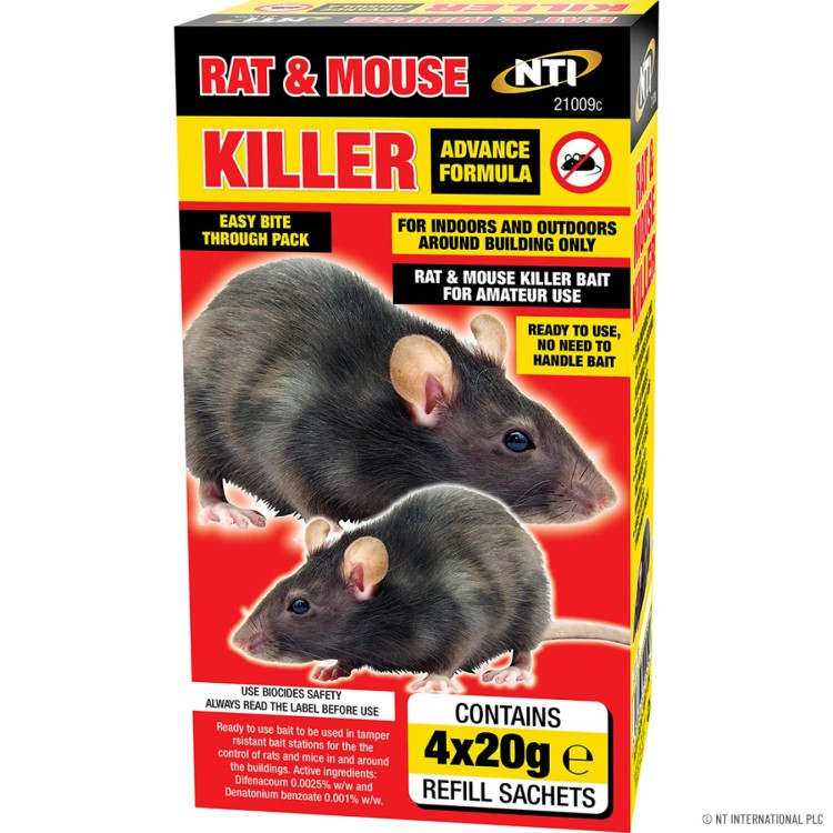 Prima 4 x 20g Rat & Mouse Killer - Display Box