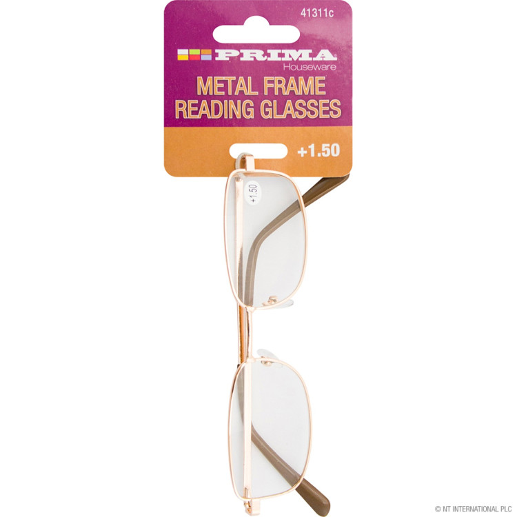 Prima +1.50 Reading Glasses - Metal Frame