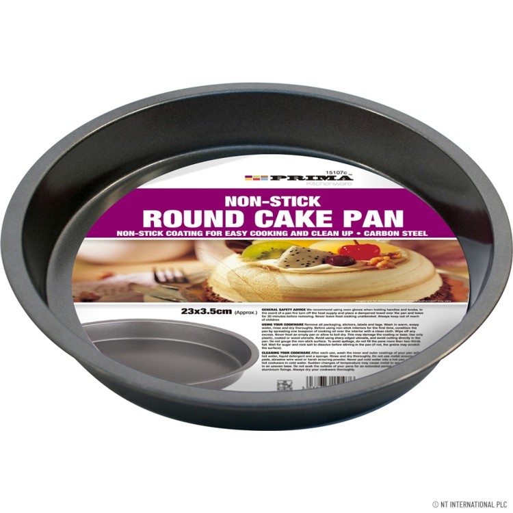  23 x 3.5cm Round Non Stick Cake Tin / Pan