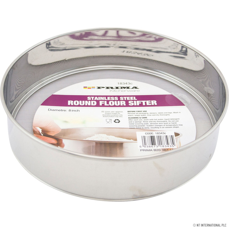 Stainless Steel Round Flour Sifter 20cm x 50cm