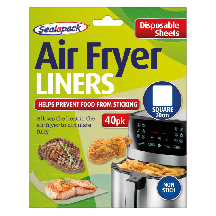 Seal-A-Pack 40Pk Disposable Air Fryer Liner Square 20Cm