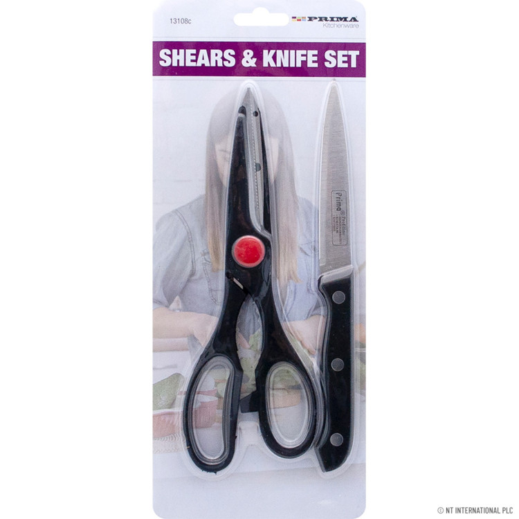  2pc Kitchen Scissors& Knife Set