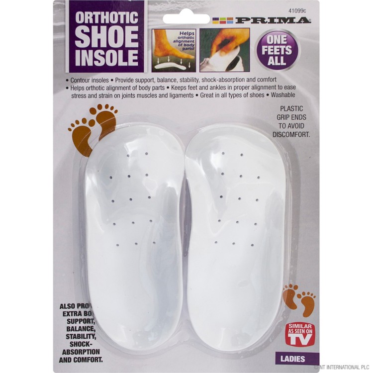 Ladies Orthotic Shoe Insoles  2pk 
