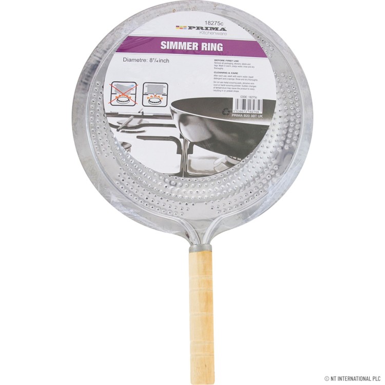  21cm S/S Simmer Ring - Wooden Handle