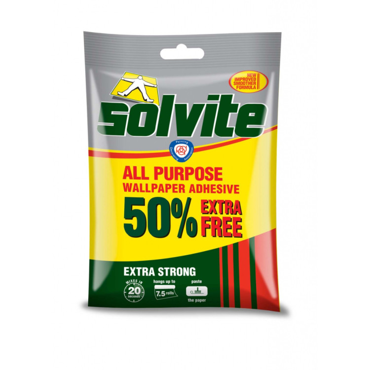 Solvite All Purpose Wallpaper Adhesive 5 Roll + 50% Extra Free