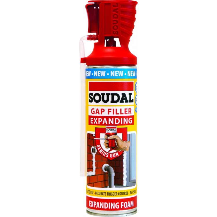 Soudal DIY Gap Filling Foam Genius Gun - CHAMPAGNE (500ml)