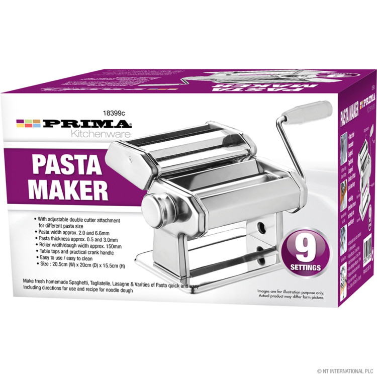Stainless Steel Pasta Maker - 9 Setting
