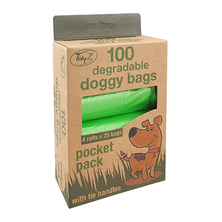Tidyz 100 Dog Bags 4X25 Pocket Pack