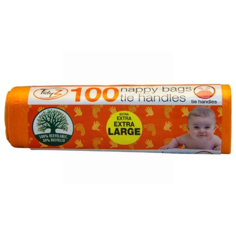 Tidyz 100 Nappy Bags Roll