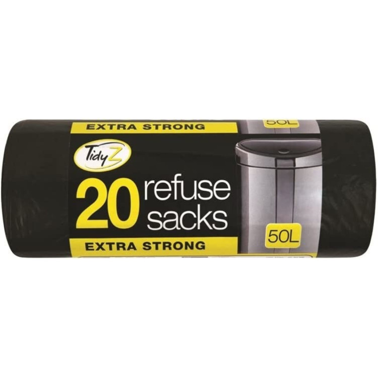 Tidyz 20 Refuse Sacks 50L