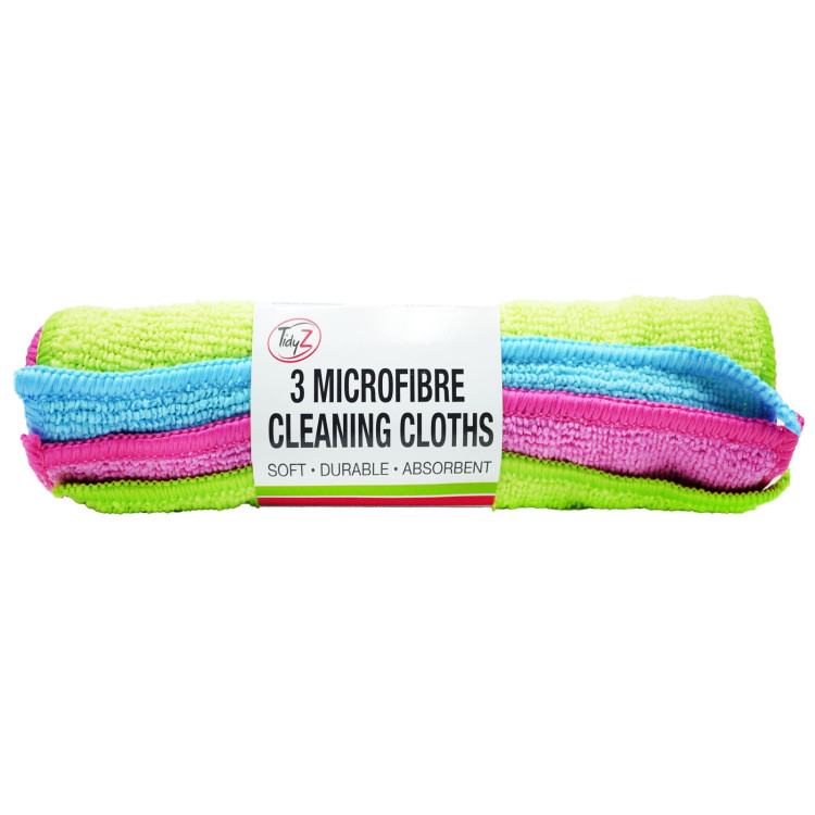 Tidyz 3 Pack Microfibre Cloths
