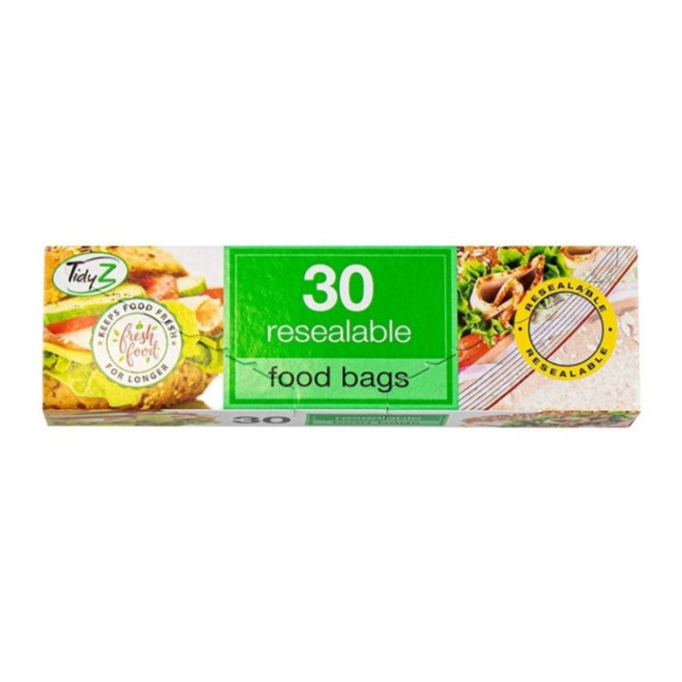 Tidyz 30 Food Bags Resealable