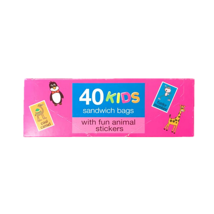 Tidyz 40 Kids Sandwich Bags