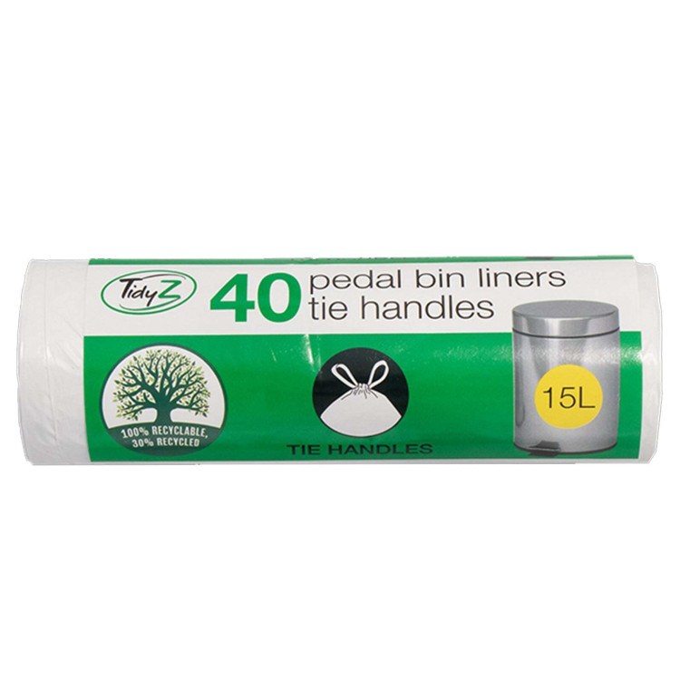 Tidyz 40 Pedal Bin Liners Tie Handles