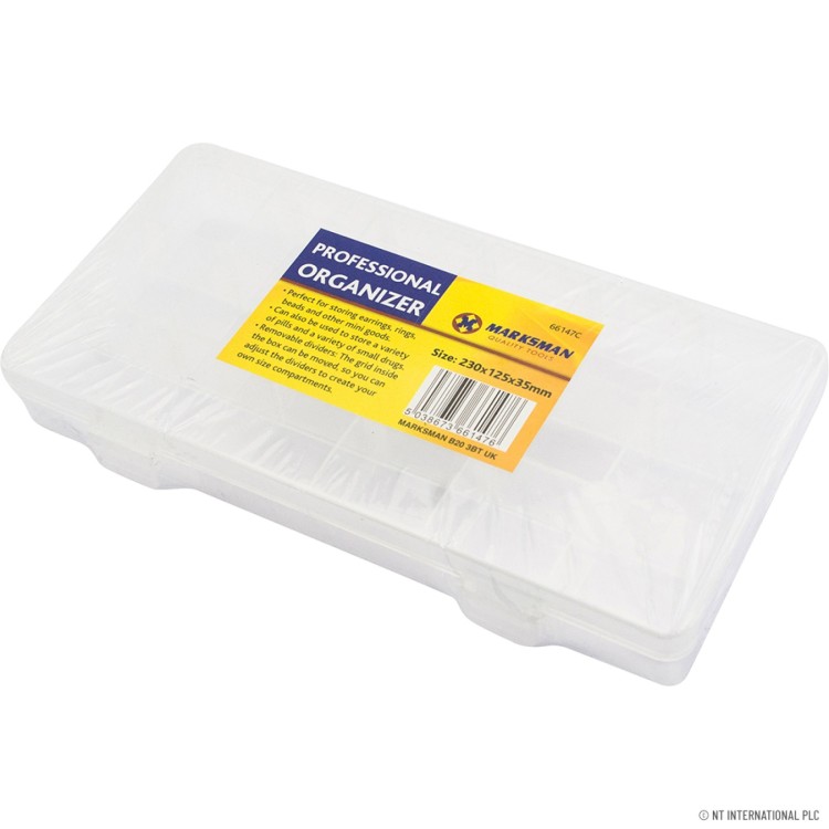  Clear Plastic Organiser Box - Large